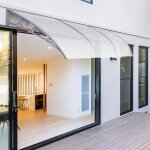 Auvent dentr�e - xjing - auvent de porte - aluminium pp - gris transparent - r�sistant � la corrosion ...