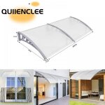 Auvent de fentre et de porte diy - 100 * 300 cm - marquise - protection contre le vent et la pluie - ...