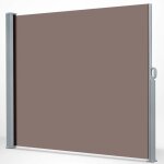 Auvent latéral extensible 180 x 300 cm paravent extérieur imperméable marron Auvent latéral extensible 180 x 300 cm paravent extérieur imperméable marron