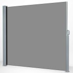 Auvent latral extensible paravent extrieur brise vue anthracite 180 x 300 cm