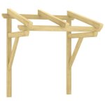 Auvent de porte en bois - jill - 100x100x80 cm - bois de pin massif - impr�gn� de vert - r�sistant � ...