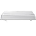 Auvent de porte - duoku - 122x1066 cm - aluminium - protection contre pluie - marquise ext�rieure