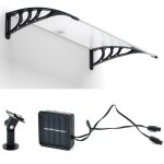 Auvent de porte avec clairage led solaire ? marquise daccueil 80 x 120 cm en polycarbonate