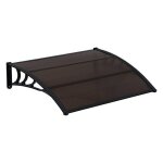 Auvent de porte - marque - marquise daccueil - rsistant aux intempries - 150 x 100 cm - noir