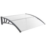 Auvent porte dentre - relax4life - polycarbonate et aluminium - marquise de porte extrieur protection ...