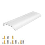Auvent de porte transparent 100x40 cm ? marquise de porte d?entr�e / fen�tre / terrasse ? protection ...