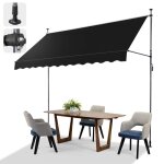 Auvent rétractable store banne de jardin avec manivelle sans perçage auvent téléscopique réglable 300x120cm ... Auvent rétractable store banne de jardin avec manivelle sans perçage auvent téléscopique réglable 300x120cm ...