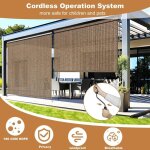 Auvent vertical 240x180 cmstore verticaltoile dombrage hdpe pour pergola de terrasseauvent de balconmarron ...