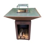 Auvergnat simple cuve corten - brasero avec rangement bois - carré - design pratique et élégant pour ... Auvergnat simple cuve corten - brasero avec rangement bois - carré - design pratique et élégant pour ...