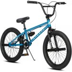 Avasta vlo bmx freestyle de 20 pouces pour enfants de 6 - 14 ans avec 4 peg bleu