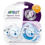 Avent - scf176 / 62 - sucettes nuit x2 - 6 - 18 mois Avent - scf176 / 62 - sucettes nuit x2 - 6 - 18 mois