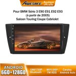Awesafe 4g autoradio android 13 pour bmw series 3 e90 e91 e92 e93 (6go + 128go) 9 cran tactile carplay ...