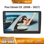 Awesafe 4g autoradio android 13 pour citron c5 (2008 - 2017) 4go + 64go avec 10 cran tactile carplay ...