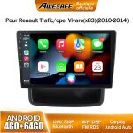 Awesafe 4g autoradio android 13 pour renault trafic opel vivaro(x83) (2010 - 2014) 4go + 64go 10 cran ...