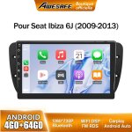 Awesafe 4g autoradio android 13 pour seat ibiza 6j (2009 - 2013) 4go + 64go 9 cran tactile avec carplay ...