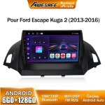 Awesafe autoradio 4g android 13 6go + 128go pour ford escape kuga 2 (2013 - 2016) 9 �cran tactile avec ...