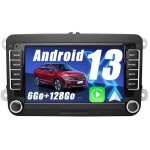 Awesafe autoradio 4g android 13 6go + 128go pour golf 5 6 vw passat polo seat skoda 7cran carplay android ...