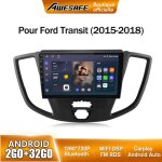 Awesafe autoradio android 13 2go + 32go pour ford transit (2015 - 2018) 9 �cran avec carplay gps bluetooth ...