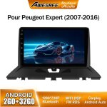 Awesafe autoradio android 13 2go + 32go pour peugeot expert (2007 - 2016) 9 �cran avec carplay gps bluetooth ...