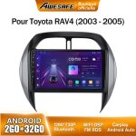 Awesafe autoradio android 13 2go + 32go pour toyota rav4 (2003 - 2005) 9 �cran tactile avec carplay gps ...