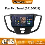 Awesafe autoradio android 13 2go + 64go pour ford transit (2015 - 2018) 9 �cran avec carplay gps bluetooth ...