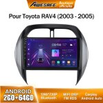 Awesafe autoradio android 13 2go + 64go pour toyota rav4 (2003 - 2005) 9 �cran tactile avec carplay gps ...