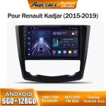 Awesafe autoradio android 13 6go + 128go pour renault kadjar (2015 - 2019) 9 �cran avec carplay gps bluetooth ...