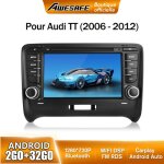 Awesafe autoradio android 13 pour audi tt mk2 8j (2006 - 2012) 2go + 32go avec 7 cran tactile carplay ...