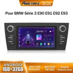 Awesafe autoradio android 13 pour bmw series 3 e90 e91 e92 e93 1go + 32go avec 7 �cran tactile gps carplay ...