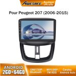 Awesafe autoradio android 13 pour peugeot 207 (2006 - 2015) 2go + 64go 9 �cran tactile carplay android ...