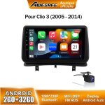 Awesafe autoradio android 13 pour renault clio 3 (2005 - 2014) 2go + 32go avec 9 �cran tactile carplay ...