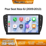 Awesafe autoradio android 13 pour seat ibiza 6j (2009 - 2013) 2go + 64go 9 �cran tactile avec carplay ...