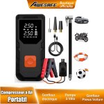 Awesafe gonfleur de pneus voiture intelligent compresseur dair portable dmarreur de voiture 12v et banque ...
