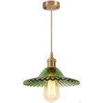 Axhup suspension luminaire en verre lustre plafonnier vintage industriel culot e27 pour chambre salon ...