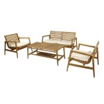 Axi june salon de jardin avec 1 canap� 2 fauteuils et une table de jardin canap� de jardin 4 pi�ces en ...