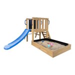 Axi leah aire de jeux mini en bois avec toboggan bleu / aire de jeux ext�rieur bac � sable cuisine de ...