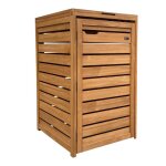 Axi lex cache poubelle en bois marron - abri poubelle pour 1 conteneur - max. 240l - abri poubelle extrieur ...