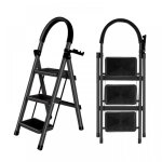 B. livem escabeau 3 marches pliable - petit escabeau fait - marches antid�rapantes - charge 150?kg - ...