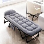 B. livem lit de camp pliable avec matelas chaise longue de camping pour jardin 190x65x30cm l�g�re pour ...