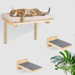 B. livem lit mural pour chat - meubles pour chat - �tag�re murale pour chat - escalier pour chat inclus ...