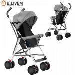 B. livem - poussette bébé poussette confortable 4 roues eva tube en acier épaissi charge 30 kg gris B. livem - poussette bébé poussette confortable 4 roues eva tube en acier épaissi charge 30 kg gris