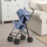B. livem poussette canne bb 0 - 36 mois auvent extra large coton et moustiquaire gratuits bleu