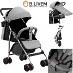 B. livem poussette canne bébé 0 - 4 ans poussette compacte pliable pour intérieur / extérieur - gris B. livem poussette canne bébé 0 - 4 ans poussette compacte pliable pour intérieur / extérieur - gris
