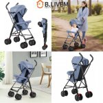 B. livem - poussette canne confortable 4 roues coton et moustiquaire gratuits tube en acier jusqu 30 ...