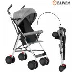 B. livem poussette canne confortable pour bbs de 0  36 mois tube mtal stable jusqu 30 kg - gris