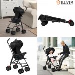B. livem - poussette compacte avec coussin en coton et moustiquaire bb de 0  3 ans pliable intrieur ...