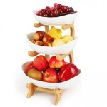 B. livem présentoir à fruits à 3 étages corbeille a fruits avec support en bois plateaux de service pour ... B. livem présentoir à fruits à 3 étages corbeille a fruits avec support en bois plateaux de service pour ...
