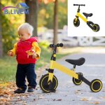 B. livem tricycle pour enfants 2 en 1 jaune v�lo adapt� aux b�b�s de 1 � 4 ans jouet de v�lo pour d�butants ...