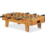 - baby - foot mini babyfoot enfants adulte jeu de table soccer de voyage lxp 69 x 37 cm vert - marron ...