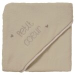 Babycalin - cape de bain 100x100 cm petit c?ur - sortie de bain b�b� xl